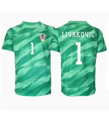 Kroatien Dominik Livakovic #1 Målvakt Bortatröja EM 2024 Kortärmad